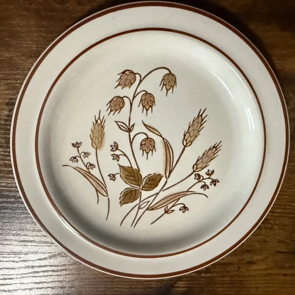 RKS STONEWARE Autumn Wheat Plates (2)